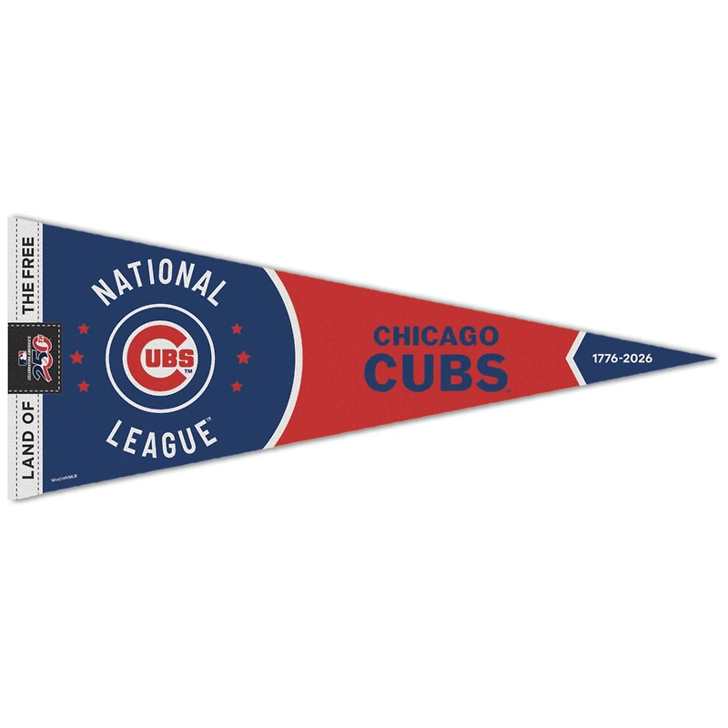 WinCraft Chicago Cubs 12" x 30" America 250 Premium Pennant