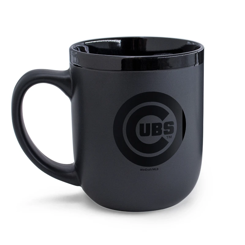 Tasse WinCraft Chicago Cubs 48 cl en céramique noire ton sur ton