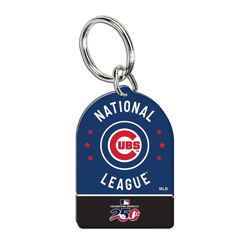 Porte-clés WinCraft Chicago Cubs America 250 Premium en acrylique