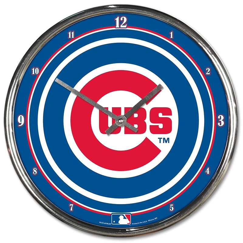 WinCraft Chicago Cubs Chrome Wall Clock