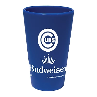WinCraft Chicago Cubs MLB x Budweiser 16oz. Silicone Pint Glass