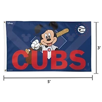 WinCraft Chicago Cubs Drapeau Disney de luxe à face unique 3 pi x 5 pi