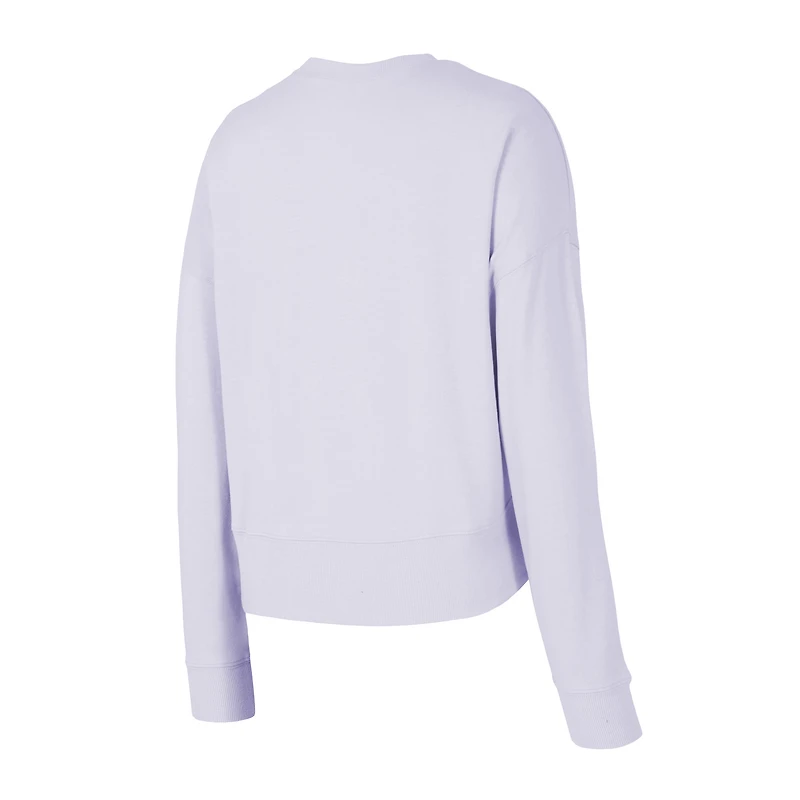 Ensemble haut à manches longues et short Elevation Tri-Blend pour femme Concepts Sport Lavande Chicago Cubs