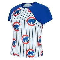 Haut raglan à fines rayures Outbound des Chicago Cubs de Concepts Sport pour femme