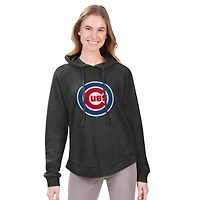 Sweat à capuche en molleton raglan Jordan Angel G-III 4Her par Carl Banks pour femme, couleur anthracite chiné, des Chicago Cubs