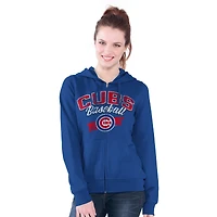 Women's G-III 4Her by Carl Banks  Royal Chicago Cubs Wild Cat Full-Zip Hoodie