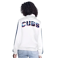 Veste de survêtement entièrement zippée G-III Sports by Carl Banks blanche Chicago Cubs Gear II pour femme