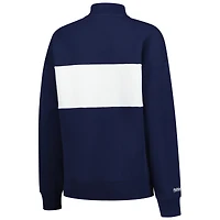 Pull zippé quart de tour bleu marine pour femme Mitchell & Ness Chicago Cubs Cooperstown Collection