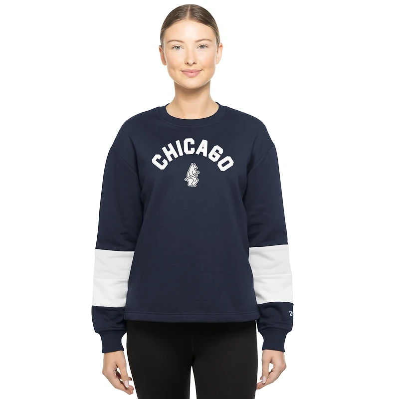 Sweat-shirt à enfiler Game Day Color bleu marine Chicago Cubs New Era pour femme