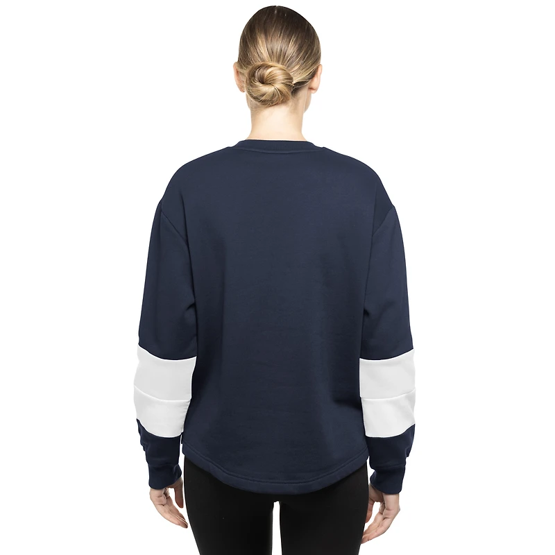 Women's New Era Navy Chicago Cubs Game Day Color Pullover Sweatshirt