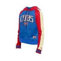 Sweat à capuche court manches raglan pour femme de la collection Cooperstown des Royal Chicago Cubs New Era