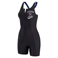 Combinaison moulante noire à fermeture éclair quart de tour pour femme WEAR by Erin Andrews des Chicago Cubs