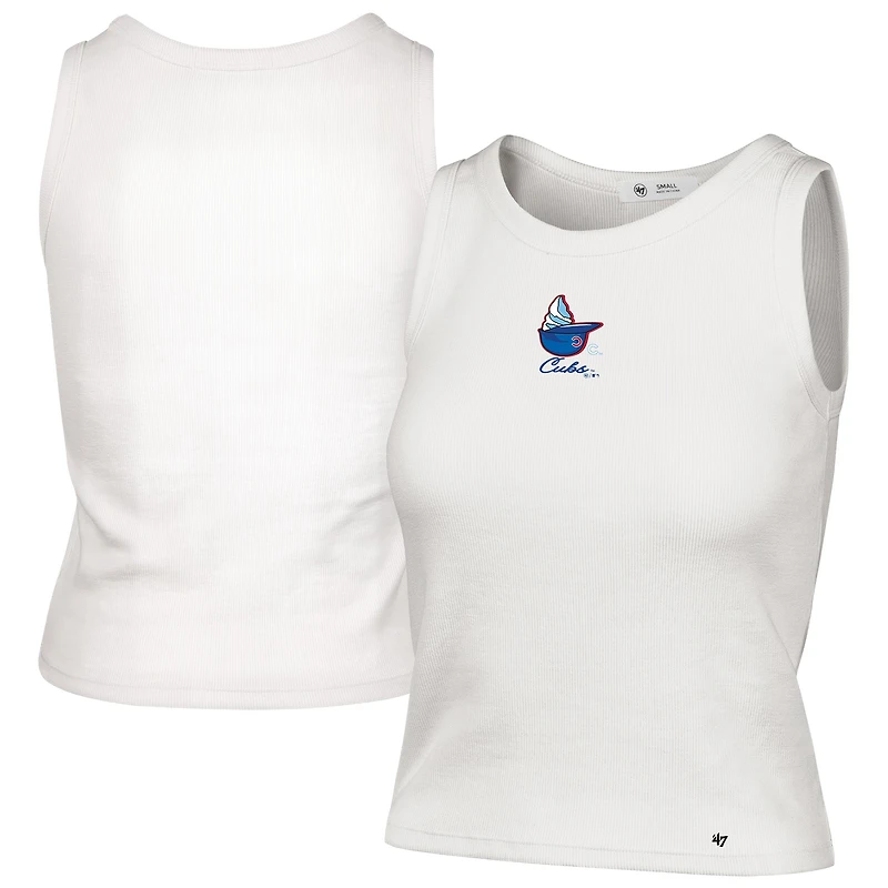 Débardeur bébé côtelé à motif tourbillon simple, couleur crème, Chicago Cubs, modèle 47