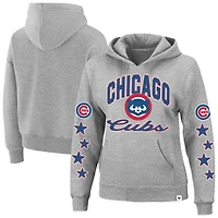 Women's '47  Heather Gray Chicago Cubs Plus Starry Eye Hoodie