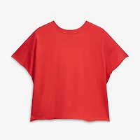Women's '47  Red Chicago Cubs Plus Win Big Oversized Notch-Neck T-Shirt