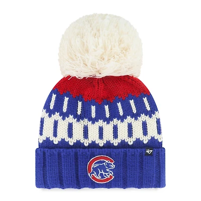 Women's '47  Royal Chicago Cubs Felicity Cuffed Knit Hat with Pom