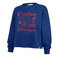 Women's '47  Royal Chicago Cubs Team Collage Sydney Long Sleeve T-Shirt