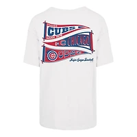 Women's '47  Sand Chicago Cubs Bow & Banner Sadie T-Shirt