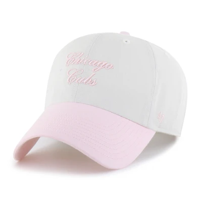 Casquette ajustable bicolore blanche et rose « Gelato Clean Up » des Cubs de Chicago, modèle 47, pour femmes