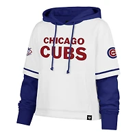 Sweat à capuche court blanc '47 Chicago Cubs Trifecta Shortstop pour femme