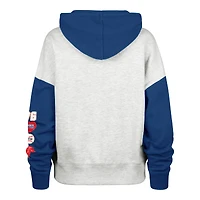 Women's '47 x Stoney Clover Lane Heather Gray/Royal Chicago Cubs Color Block Full-Zip Hoodie