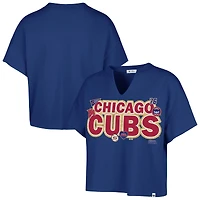 T-shirt oversize à col cranté pour femme '47 x Stoney Clover Lane Royal Chicago Cubs