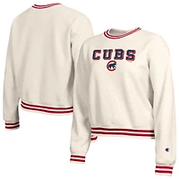 Women's Champion  Cream Chicago Cubs Reverse Weave Sweatshirt