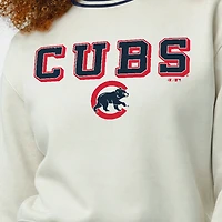 Women's Champion  Cream Chicago Cubs Reverse Weave Sweatshirt