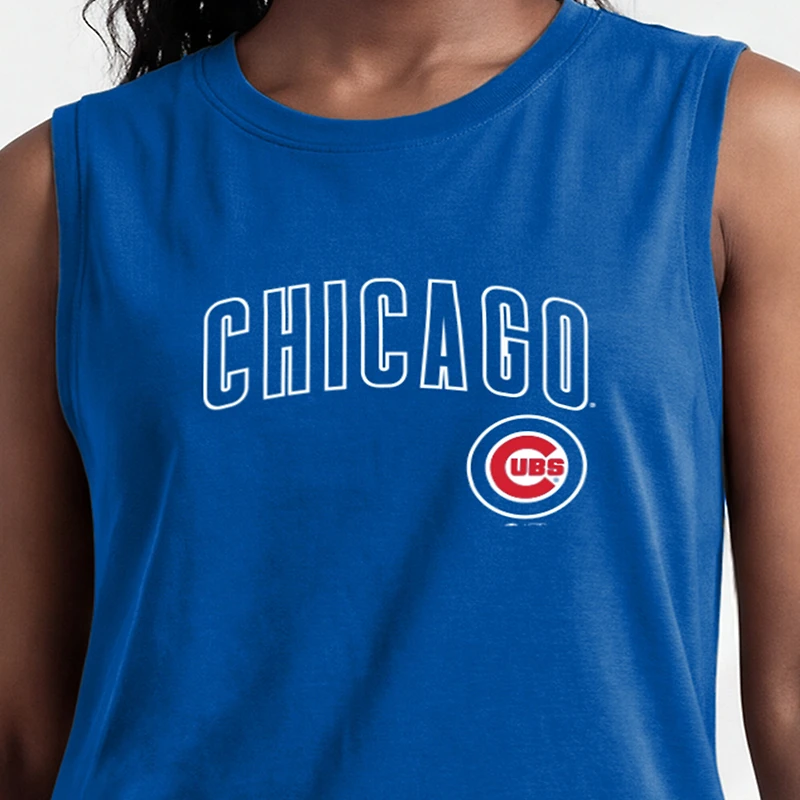 Women's Champion  Royal Chicago Cubs Muscle Tank Top