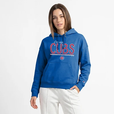 Women's Champion Royal Chicago Cubs Vintage Powerblend Hoodie