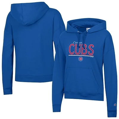 Women's Champion Royal Chicago Cubs Vintage Powerblend Hoodie