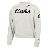 Sweat-shirt Champion Stone Chicago Cubs Triumph Tri-Blend pour femmes