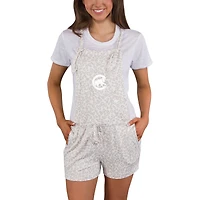 Women's Concepts Sport Cream Chicago Cubs Montana Hacci Knit Romper Overalls