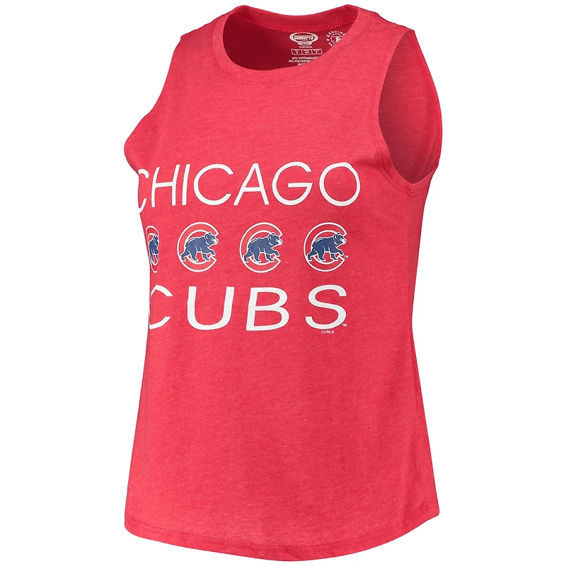 Concepts Sport Ensemble de nuit pour femme avec débardeur et pantalon Chicago Cubs Meter Muscle Royal/rouge