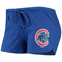 Ensemble de nuit avec débardeur et short pour femme Concepts Sport Royal/White Chicago Cubs Vigor