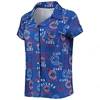 Concepts Sport Royal Chicago Cubs Ensemble de nuit avec haut et short imprimés phares pour femme
