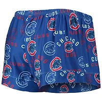 Concepts Sport Royal Chicago Cubs Ensemble de nuit avec haut et short imprimés phares pour femme