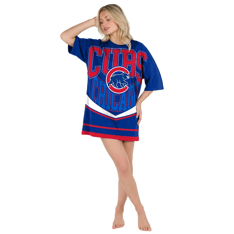 Women's Concepts Sport  Royal Chicago Cubs Mosaic Knit Nightdress