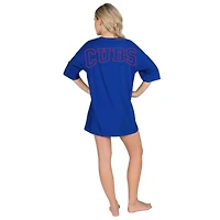 Robe de nuit en maille mosaïque Chicago Cubs Royal Concepts Sport pour femme