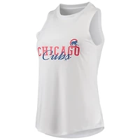 Concepts Sport Ensemble de pyjama avec débardeur et legging Chicago Cubs Sonata pour femme, blanc/noir