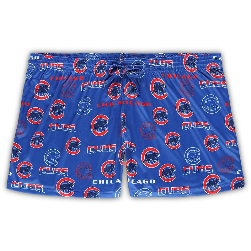 Women's Concepts Sport White/Royal Chicago Cubs Plus Tank Top & Shorts Sleep Set