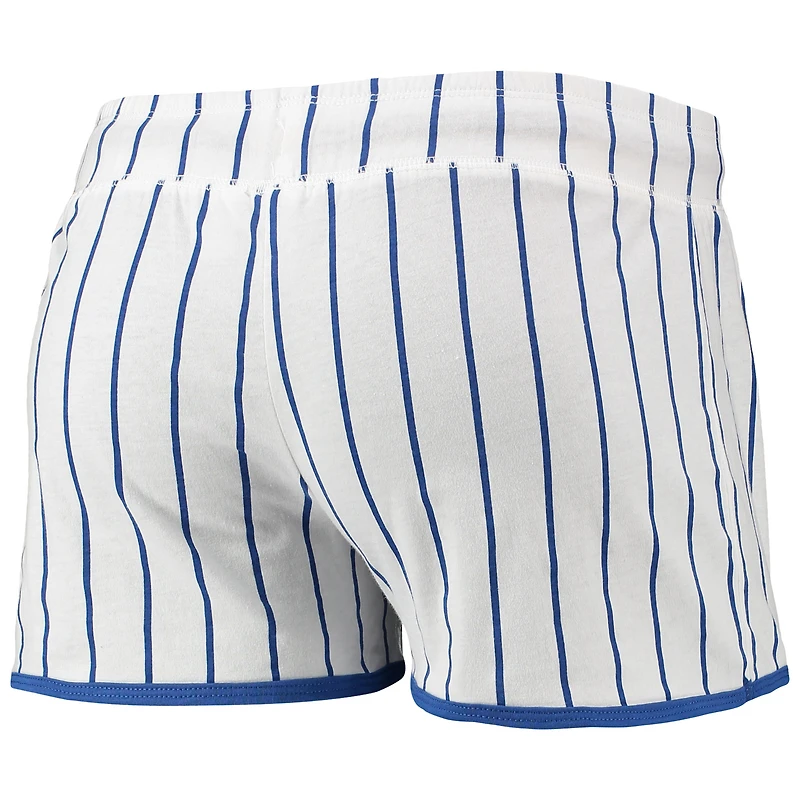 Concepts Sport Short de nuit Vigor Chicago Cubs pour femme Blanc/Royal