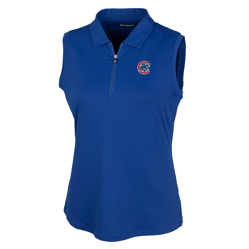 Women's Cutter & Buck Royal Chicago Cubs Forge Sleeveless Polo