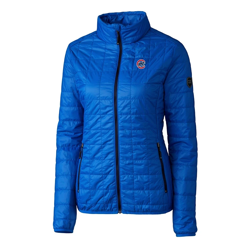 Doudoune zippée intégrale PrimaLoft Eco Rainier pour femme des Chicago Cubs Cutter & Buck Royal