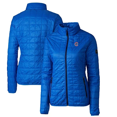 Doudoune zippée intégrale PrimaLoft Eco Rainier pour femme des Chicago Cubs Cutter & Buck Royal