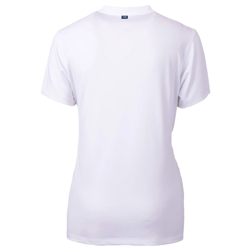 Women's Cutter & Buck  White Chicago Cubs City Connect Forge Heathered Stretch Blade Top