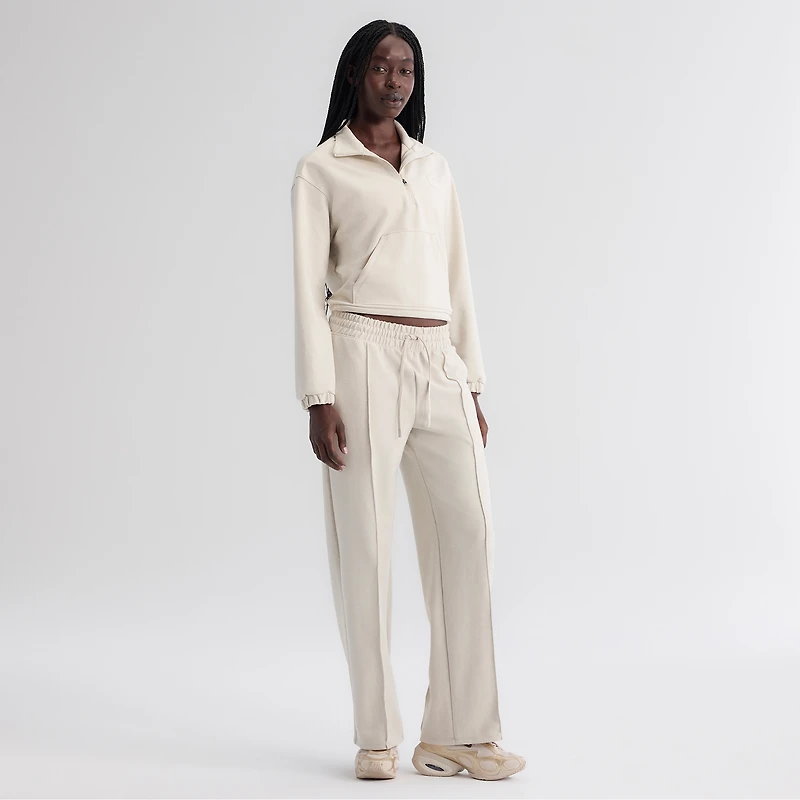 Pantalon à pinces en mélange de trois matières gris Chicago Cubs pour femme Fanatics
