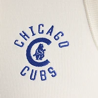 Women's Fanatics Bisque Chicago Cubs Iconic Ribbed Knit Tank