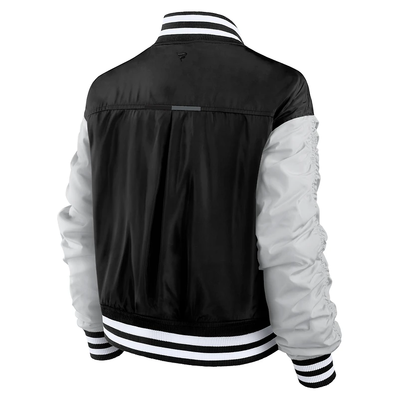 Veste à boutons-pression intégrale Elements Wave de Chicago Cubs noire Fanatics pour femme