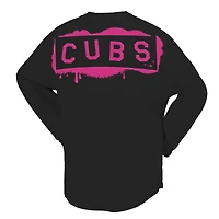 T-shirt à manches longues noir fluo des Chicago Cubs pour femme Fanatics
